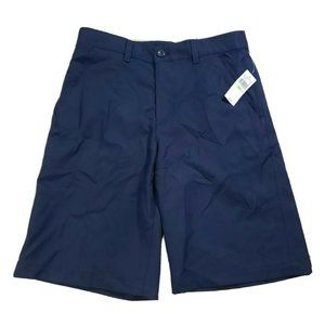 NEW - IZOD Golf 30 Classic Fit Performance Wick Shorts Flat Front Blue Chino NWT